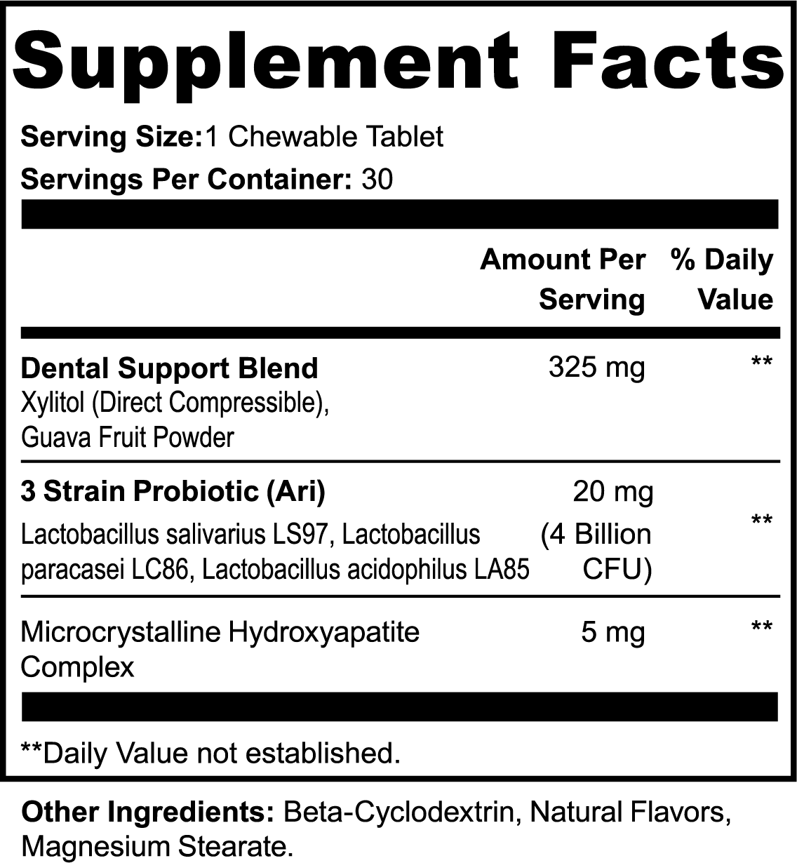 Dental + Oral Health Chewables - Filipsuplement